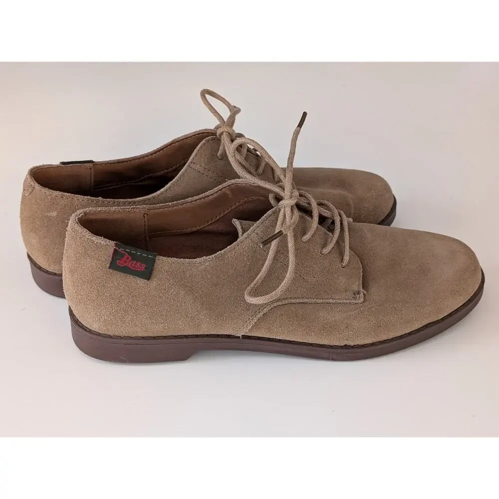 ​G.H. Bass & Co. Emmie Suede Oxfords Tan Academia Business Casual Women’s 7